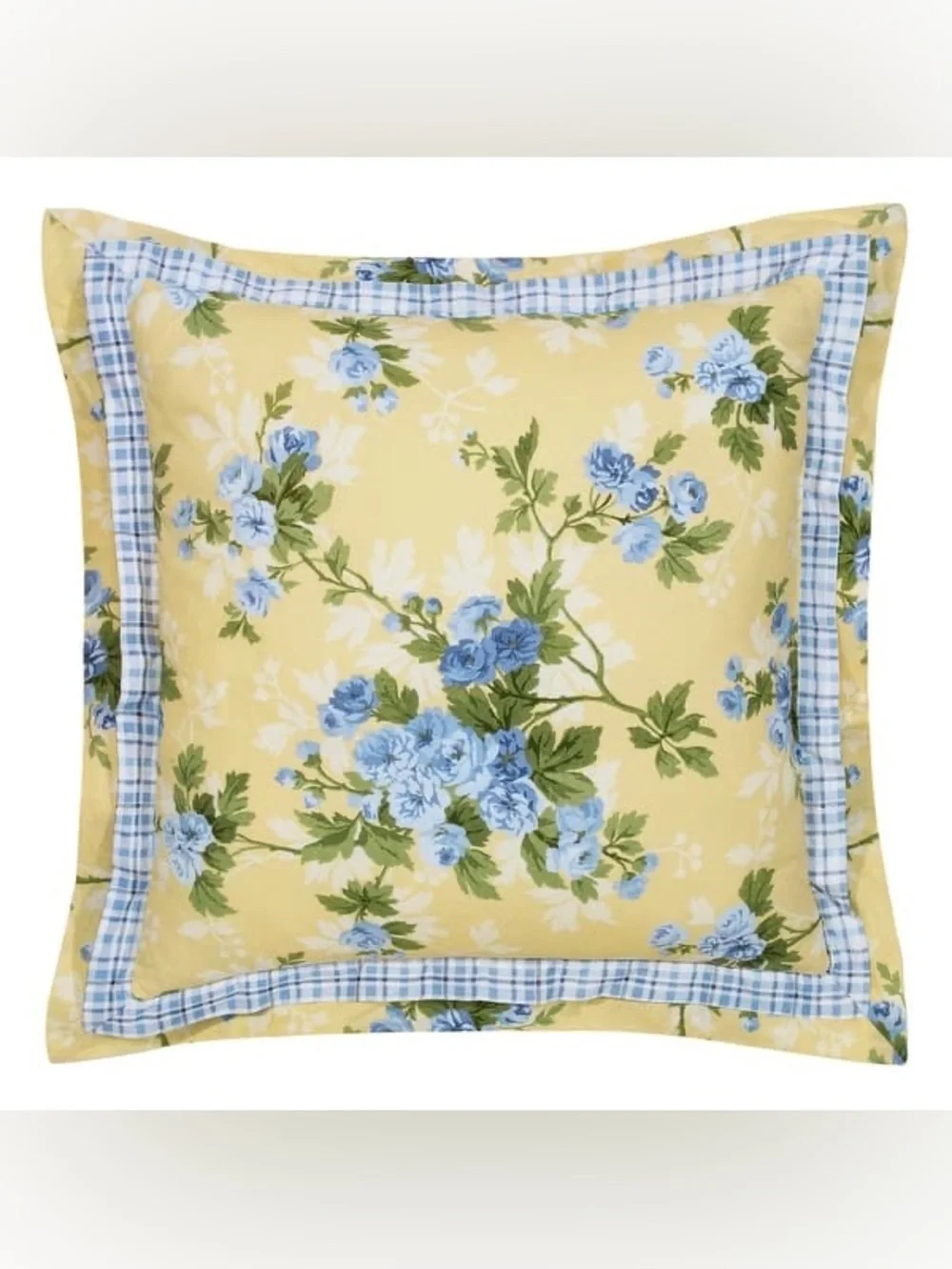 NWOT Laura Ashley Cassidy Yellow & Blue Floral KING Duvet Cover 7P Bonus Set
